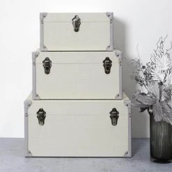 Altobuy KITTY - Lot De 3 Malles De Rangement Blanches Et Grises 11 Altobuy KITTY - Lot De 3 Malles De Rangement Blanches Et Grises -magasin Vente-unique kitty lot de 3 malles de rangement blanches et grises 11892466 31463574 1140x1140