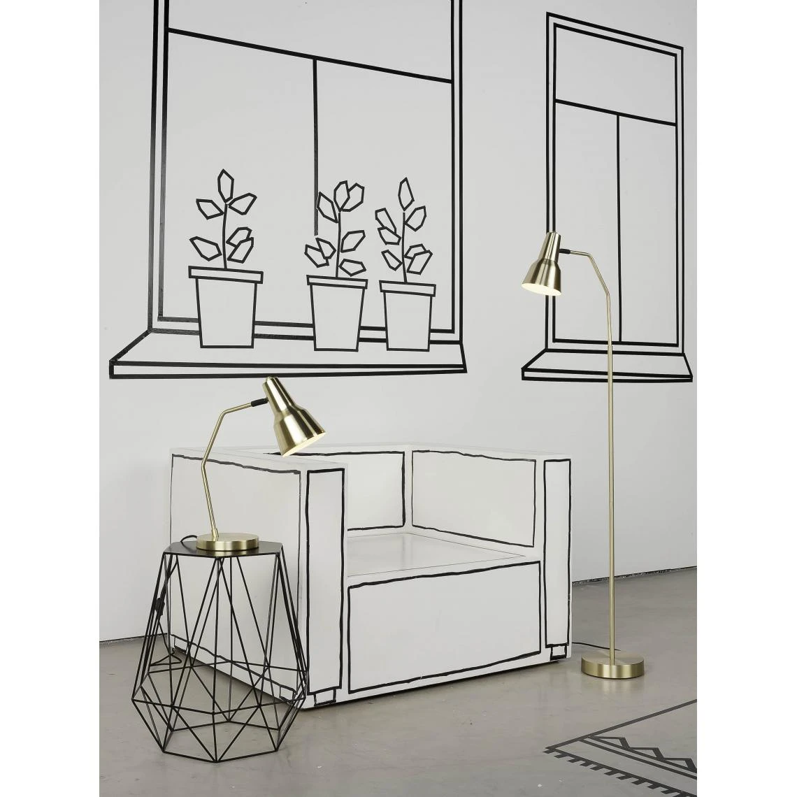 It's About Romi Lampadaire En Fer Plié Doré VALENCIA 4 It's About Romi Lampadaire En Fer Plié Doré VALENCIA – Image 2