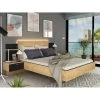 Vente-unique Lit Avec Chevets 140 X 190 Cm - 2 Tiroirs - Avec LEDs - Coloris : Natu... -magasin Vente-unique lit avec chevets 140 x 190 cm 2 tiroirs avec leds coloris naturel et noir sulof 13874550 38440122 1140x1140