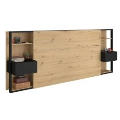 Vente-unique Lit Avec Chevets Et Rangements 160 X 200 Cm - Coloris : Naturel Et Noi... 9 Vente-unique Lit Avec Chevets Et Rangements 160 X 200 Cm - Coloris : Naturel Et Noi... -magasin Vente-unique lit avec chevets et rangements 160 x 200 cm coloris naturel et noir mista 13874508 38439950 1140x1140