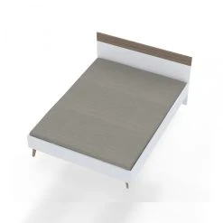 Le Quai Des Affaires Lit CAMPER 140x190 Cm / Blanc & Chêne Blanchi -magasin Vente-unique lit camper 140x190 cm blanc et chene blanchi 10950308 28599614 1140x1140