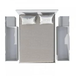 Le Quai Des Affaires Lit Double ZENIA 140x190 + 2 Chevets + 2 Tiroirs / Chêne Blanchi -magasin Vente-unique lit double zenia 140x190 2 chevets 2 tiroirs chene blanchi 12039946 31910028 1140x1140