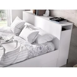 Vente-unique Lit Avec Tête De Lit Rangements Et Tiroirs 140x190cm - Coloris : Blan... 11 Vente-unique Lit Avec Tête De Lit Rangements Et Tiroirs 140x190cm - Coloris : Blan... -magasin Vente-unique lit florian 12237086 32533826 1140x1140