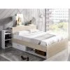 Vente-unique Lit Avec Tête De Lit Rangements Et Tiroirs 140 X 190 Cm - Coloris : N... 1 Vente-unique Lit Avec Tête De Lit Rangements Et Tiroirs 140 X 190 Cm - Coloris : N... -magasin Vente-unique lit florian 12237508 32535120 1140x1140