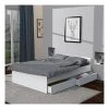 Le Quai Des Affaires Lit KAPPA 140x190 Cm + 2 Tiroirs / Blanc -magasin Vente-unique lit kappa 140x190 cm 2 tiroirs blanc 8122007 20682675 1140x1140
