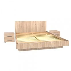 Le Quai Des Affaires Lit LOFT 140x190 + 2 Chevets + Sommier + Tête De Lit / Chêne Blanchi 7 Le Quai Des Affaires Lit LOFT 140x190 + 2 Chevets + Sommier + Tête De Lit / Chêne Blanchi -magasin Vente-unique lit loft 140x190 2 chevets sommier tete de lit chene blanchi 10848814 28282382 1140x1140