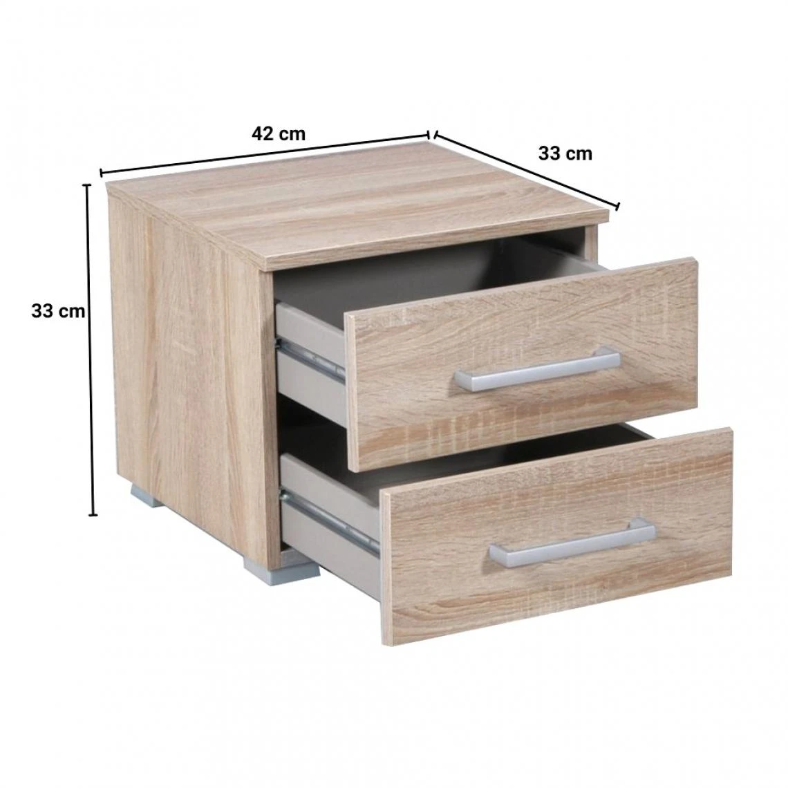 Le Quai Des Affaires Lit LOFT 140x190 + 2 Chevets + Sommier + Tête De Lit / Chêne Blanchi 6 Le Quai Des Affaires Lit LOFT 140x190 + 2 Chevets + Sommier + Tête De Lit / Chêne Blanchi – Image 4