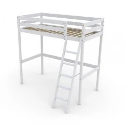 Le Quai Des Affaires Lit Mezzanine STUDIO 90x200 + 1 Sommier / Blanc -magasin Vente-unique lit mezzanine studio 90x200 1 sommier blanc 10950306 28599600 1140x1140