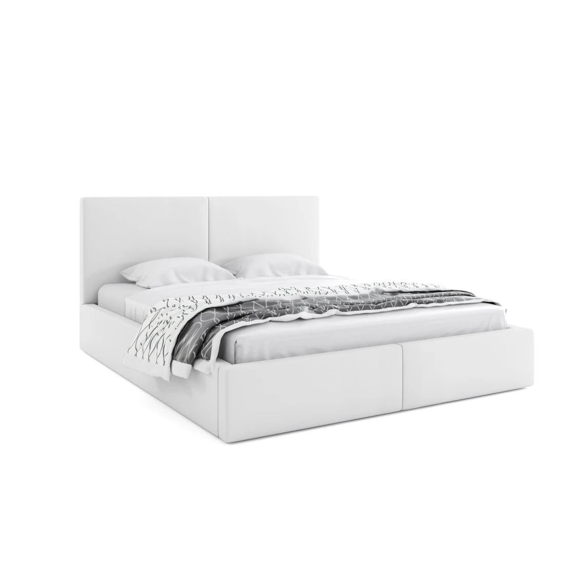 Interbeds Lit Rembourré Hilton Avec Rangement 160x200 En Blanc Cassé 5 Interbeds Lit Rembourré Hilton Avec Rangement 160x200 En Blanc Cassé – Image 3