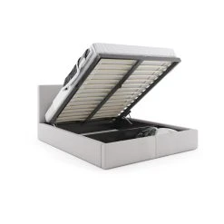 Interbeds Lit Rembourré Hilton Avec Rangement 180x200 En Gris Clair -magasin Vente-unique lit rembourre hilton avec rangement 180x200 en gris clair 12692224 1016374 74 1140x1140