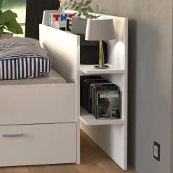 Le Quai Des Affaires Lit SAMBA 140x190cm + Tête De Lit + 2 Tiroirs / Blanc 9 Le Quai Des Affaires Lit SAMBA 140x190cm + Tête De Lit + 2 Tiroirs / Blanc -magasin Vente-unique lit samba 140x190cm tete de lit 2 tiroirs blanc 12023506 31845224 1140x1140