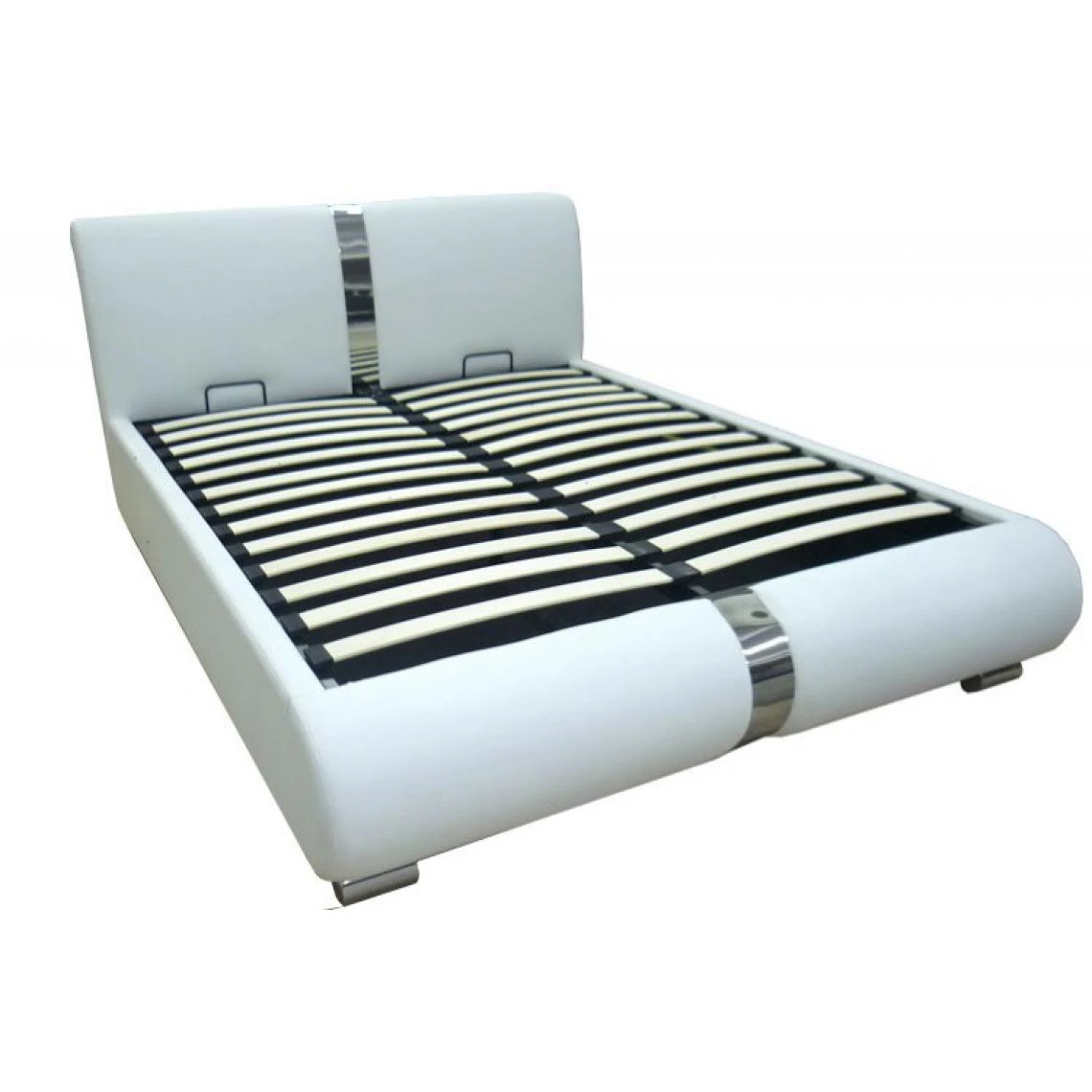 3S. X Home Lit Coffre Sommier Relevable Blanc 160x200cm VITARA 4 3S. X Home Lit Coffre Sommier Relevable Blanc 160x200cm VITARA – Image 2