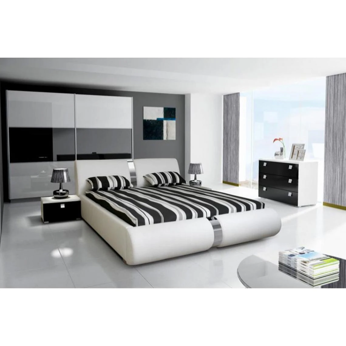 3S. X Home Lit Design Blanc 160x200cm VITARA 5 3S. X Home Lit Design Blanc 160x200cm VITARA – Image 3