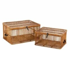 Paris Prix Lot De 2 Coffres De Rangement Aso 77cm Jaune Miel