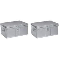 PIERRE HENRY Lot De 2 Coffres En Métal Habitat Alu. 8 PIERRE HENRY Lot De 2 Coffres En Métal Habitat Alu. -magasin Vente-unique lot de 2 coffres en metal habitat alu 14064012 39052518 1140x1140