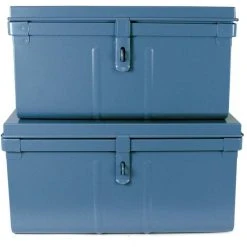 PIERRE HENRY Lot De 2 Coffres En Métal Habitat Bleu. 8 PIERRE HENRY Lot De 2 Coffres En Métal Habitat Bleu. -magasin Vente-unique lot de 2 coffres en metal habitat bleu 14063998 39052470 1140x1140