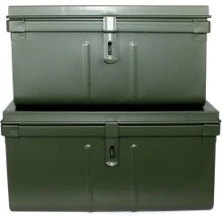 PIERRE HENRY Lot De 2 Coffres En Métal Habitat Kaki. 9 PIERRE HENRY Lot De 2 Coffres En Métal Habitat Kaki. -magasin Vente-unique lot de 2 coffres en metal habitat kaki 14075588 39092736 1140x1140