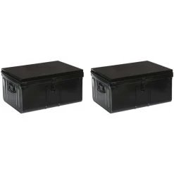PIERRE HENRY Lot De 2 Coffres En Métal Habitat Noir. 8 PIERRE HENRY Lot De 2 Coffres En Métal Habitat Noir. -magasin Vente-unique lot de 2 coffres en metal habitat noir 14063996 39052462 1140x1140