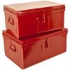 PIERRE HENRY Lot De 2 Coffres En Métal Habitat Rouge. 1 PIERRE HENRY Lot De 2 Coffres En Métal Habitat Rouge. -magasin Vente-unique lot de 2 coffres en metal habitat rouge 14064002 39052482 1140x1140