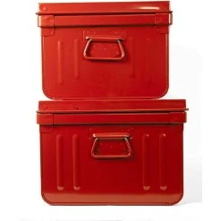 PIERRE HENRY Lot De 2 Coffres En Métal Habitat Rouge. 8 PIERRE HENRY Lot De 2 Coffres En Métal Habitat Rouge. -magasin Vente-unique lot de 2 coffres en metal habitat rouge 14064002 39052488 1140x1140