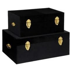 Pp No Name Lot De 2 Malles Déco Midnight Garden 49cm Noir