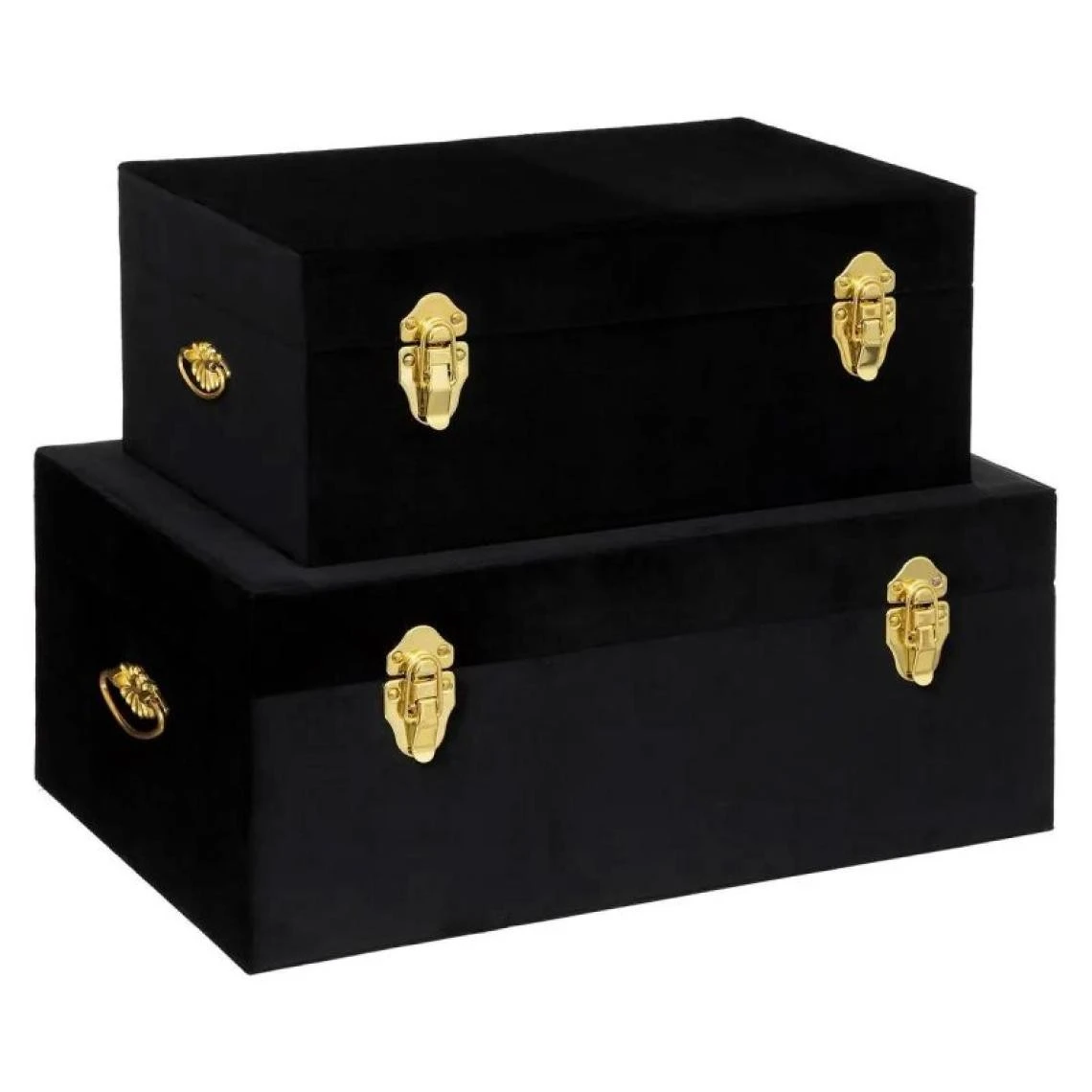 Pp No Name Lot De 2 Malles Déco Midnight Garden 49cm Noir 3 Pp No Name Lot De 2 Malles Déco Midnight Garden 49cm Noir