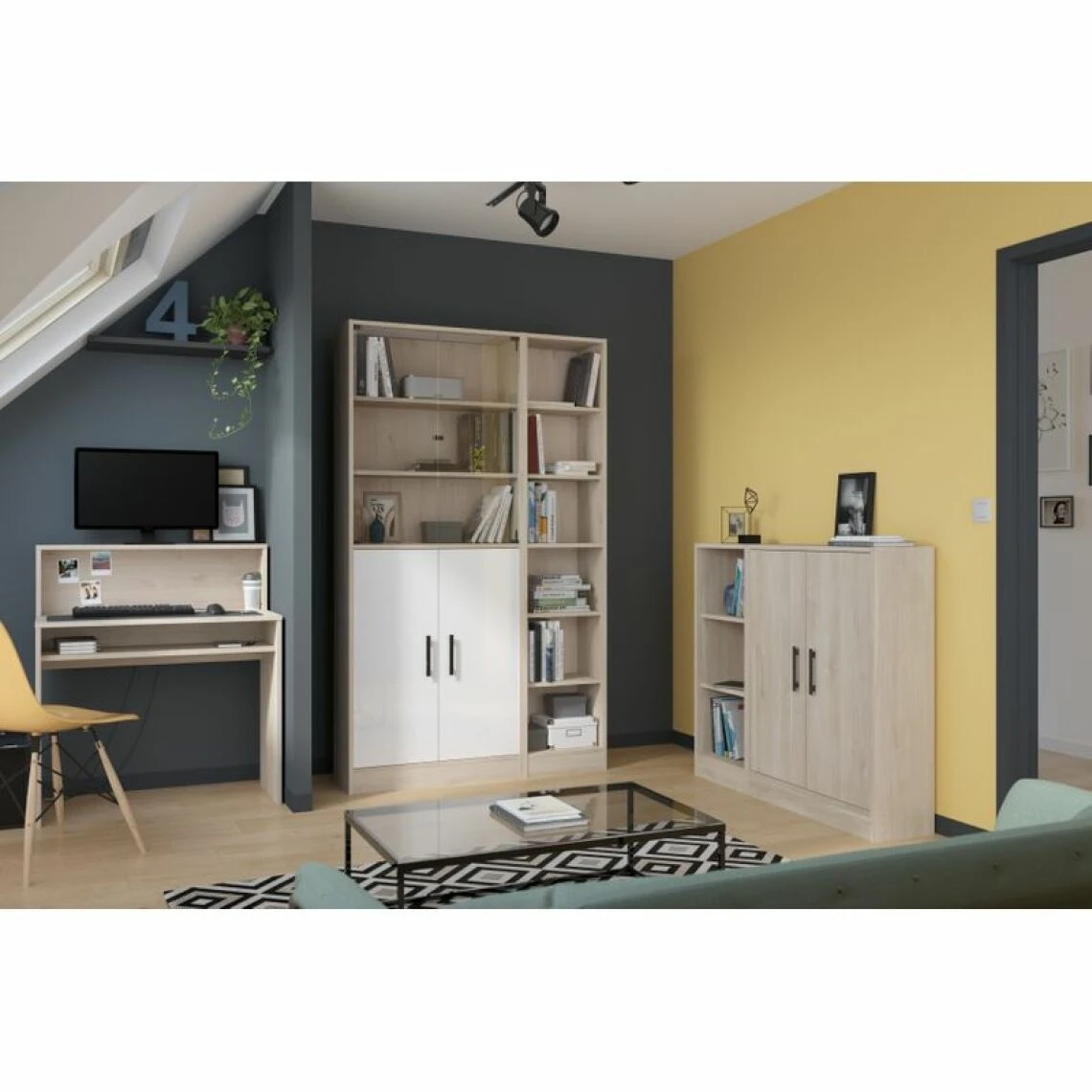 BUT Lot De 2 Portes MAYENCE Blanc Brillant 4 BUT Lot De 2 Portes MAYENCE Blanc Brillant – Image 2