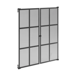 BUT Lot De 2 Portes Verre Atelier MAYENCE Noir