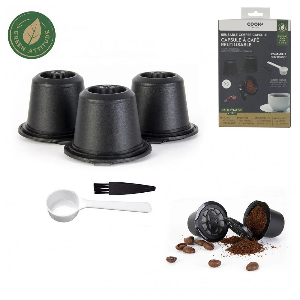 Ac-Deco Set De 3 Capsules Réutilisables Compatibles Nesporesso. 6 Ac-Deco Set De 3 Capsules Réutilisables Compatibles Nesporesso. – Image 4