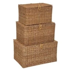 Pp No Name Lot De 3 Malles De Rangement Carmen 58cm Beige