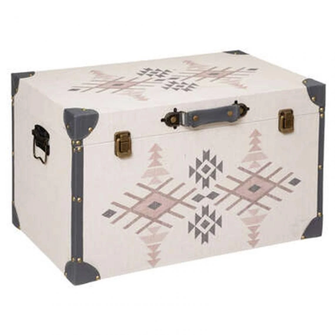 Pp No Name Lot De 3 Malles Déco Vintage Loft 57cm Beige 4 Pp No Name Lot De 3 Malles Déco Vintage Loft 57cm Beige – Image 2