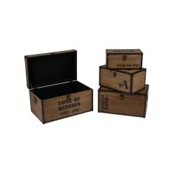 Atmosphera, Createur D'Interieur Lot De 4 Malles Rectangulaires Broc Edition - Atmosphera