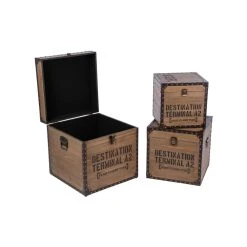 Atmosphera, Createur D'Interieur Lot De 3 Malles Carrées Broc Edition - Atmosphera