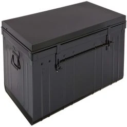 PIERRE HENRY Malle En Acier Habitat 100 Cm Noir.