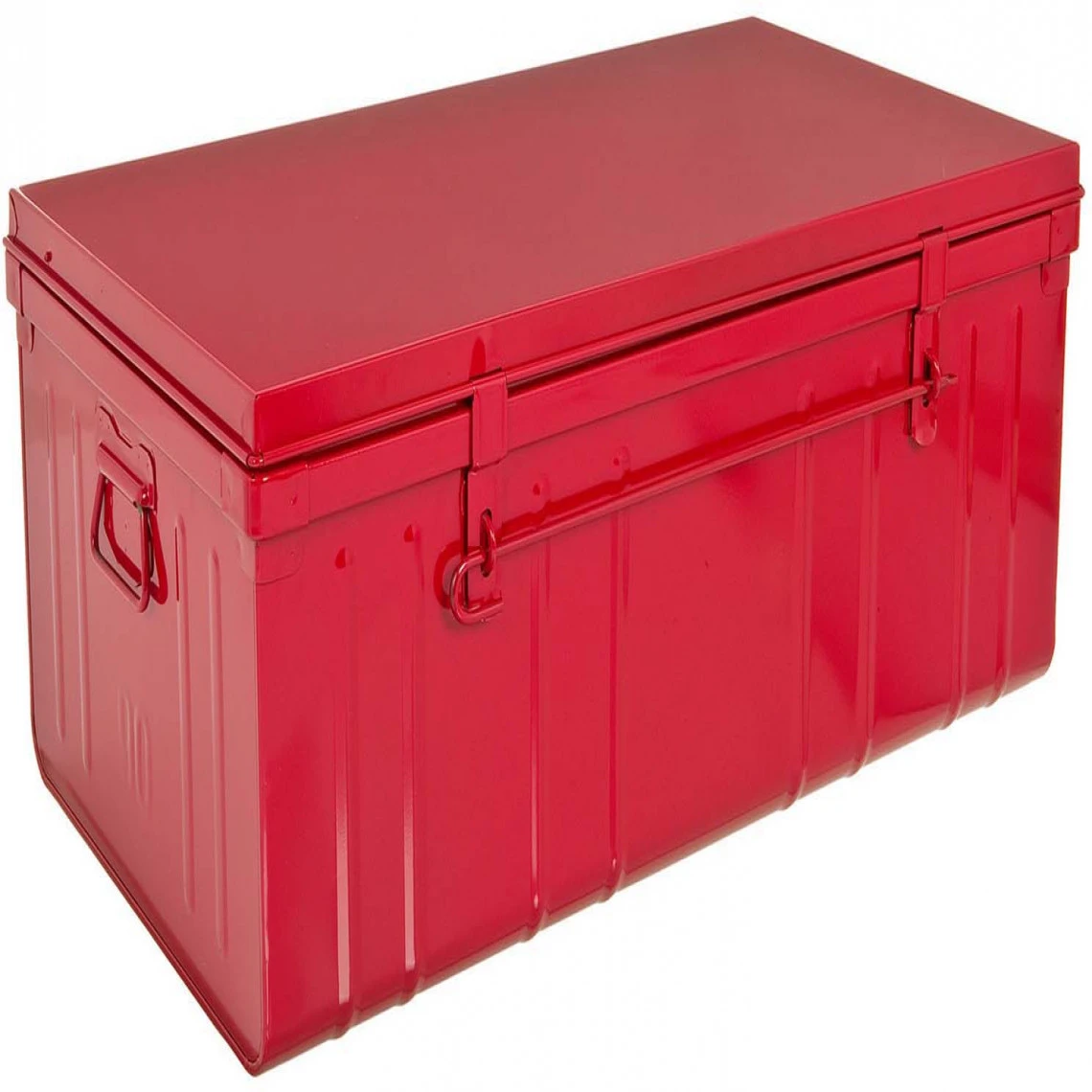 PIERRE HENRY Malle En Acier Habitat 100 Cm Rouge. 3 PIERRE HENRY Malle En Acier Habitat 100 Cm Rouge.