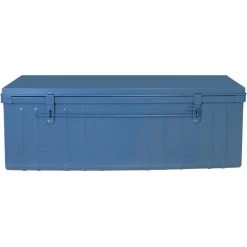 PIERRE HENRY Malle En Acier Habitat 100 Cm Bleu. -magasin Vente-unique malle en acier habitat 100 cm bleu 14063984 39052418 1140x1140