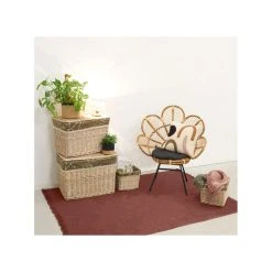 Aubry Gaspard Malle En Osier Et Doublure Florale. 7 Aubry Gaspard Malle En Osier Et Doublure Florale. -magasin Vente-unique malle en osier et doublure florale 12155884 32289822 1140x1140