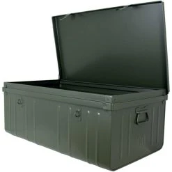 PIERRE HENRY Malle Habitat En Acier 130 Litres Kaki. 8 PIERRE HENRY Malle Habitat En Acier 130 Litres Kaki. -magasin Vente-unique malle habitat en acier 130 litres kaki 14075576 39092692 1140x1140