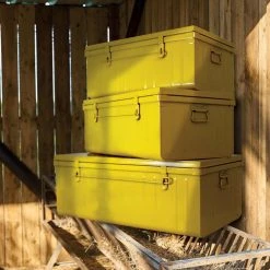 PIERRE HENRY Malle Habitat En Acier 130 Litres Miel. 7 PIERRE HENRY Malle Habitat En Acier 130 Litres Miel. -magasin Vente-unique malle habitat en acier 130 litres miel 14075574 39092682 1140x1140