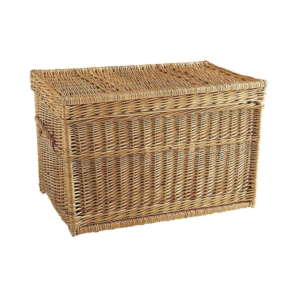 Aubry Gaspard Malle De Rangement En Osier Buff 80 X 45 X 45 Cm. 3 Aubry Gaspard Malle De Rangement En Osier Buff 80 X 45 X 45 Cm.