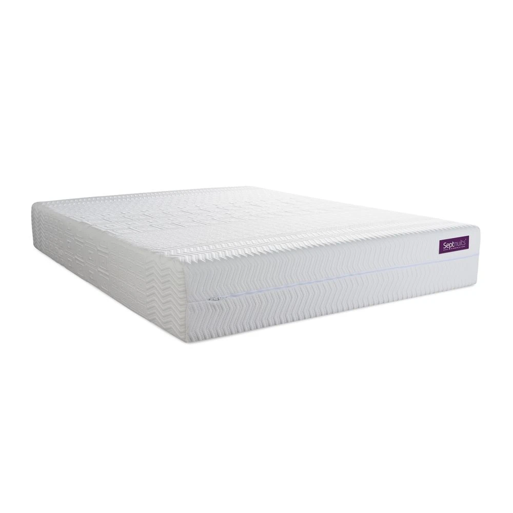 SEPTNUITS PACK Matelas + Sommier Gris 140x200 Memo Bio Mousse à Mémoire De Fo... 5 SEPTNUITS PACK Matelas + Sommier Gris 140x200 Memo Bio Mousse à Mémoire De Fo... – Image 3