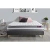 SEPTNUITS Matelas + Sommier Kit Gris 160x200 Memo Plus Mémoire De Forme 3 Zones -magasin Vente-unique matelas 180x200 sommier kit gris 180x200 memo plus memoire de forme 3 zones