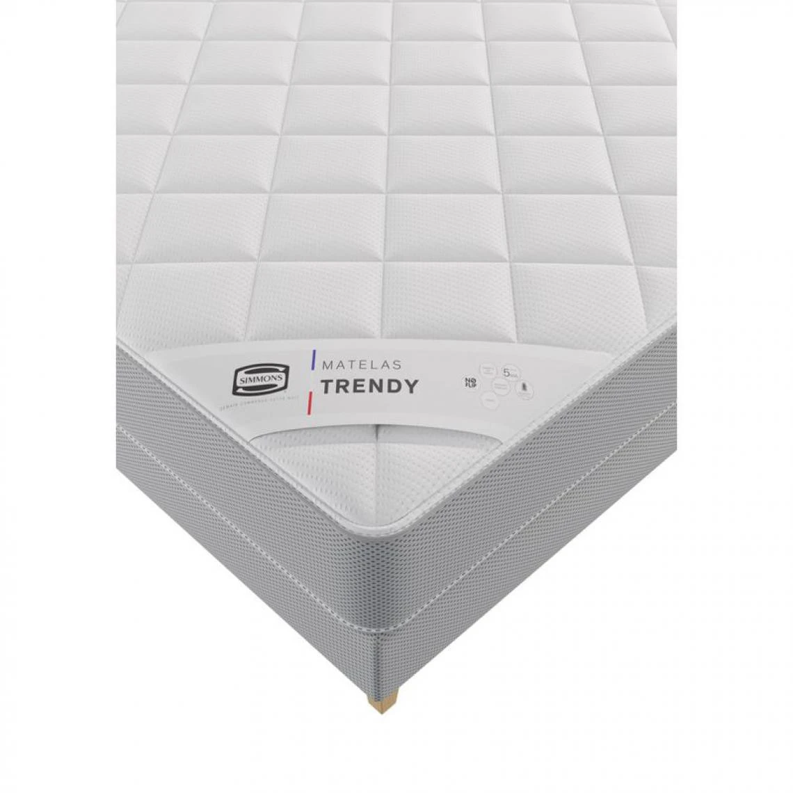 Matelas + Sommier 140x190 Cm SIMMONS + 2 Oreillers + Couette TRENDY 5 Matelas + Sommier 140x190 Cm SIMMONS + 2 Oreillers + Couette TRENDY – Image 3