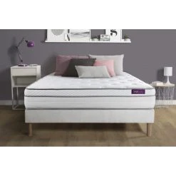 SEPTNUITS Matelas + Sommier 140x190 Memo Luxe Ressorts Ensachés + Mémoire De F...