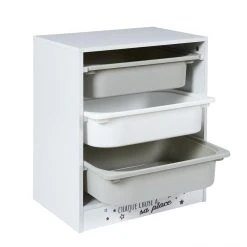 TOILINUX Meuble De Rangement Enfant Tidy à 3 Bacs - Gris Et Blanc -magasin Vente-unique meuble de rangement enfant tidy a 3 bacs gris et blanc 11046572 28859208 1140x1140