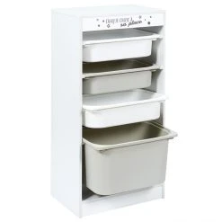 TOILINUX Meuble De Rangement Enfant Tidy à 4 Bacs - Gris Et Blanc 8 TOILINUX Meuble De Rangement Enfant Tidy à 4 Bacs - Gris Et Blanc -magasin Vente-unique meuble de rangement enfant tidy a 4 bacs gris et blanc 11046570 28859200 1140x1140