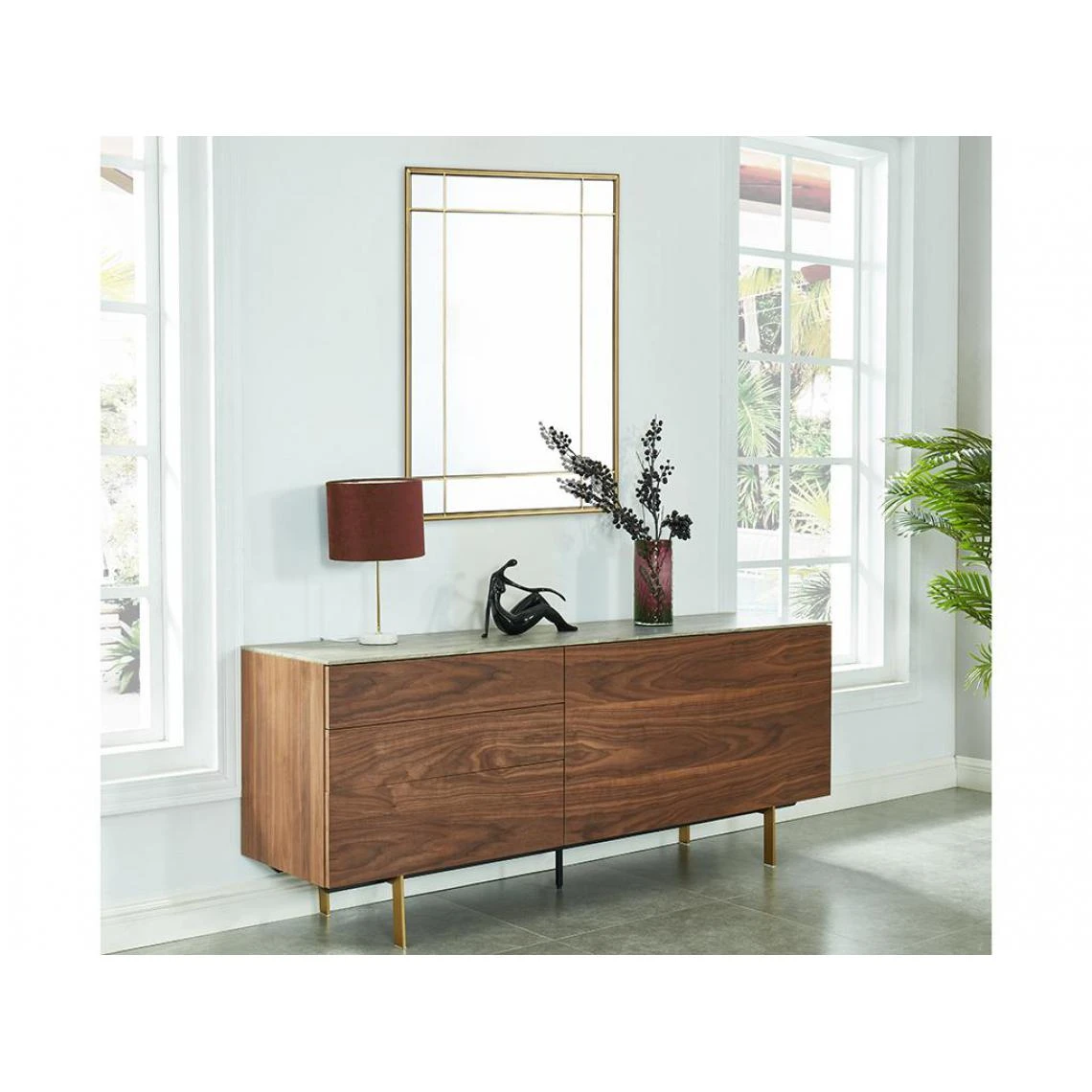 Vente-unique Miroir Verrière En Métal ANAIS - L. 80 X H. 120 Cm - Doré Antique 4 Vente-unique Miroir Verrière En Métal ANAIS - L. 80 X H. 120 Cm - Doré Antique – Image 2