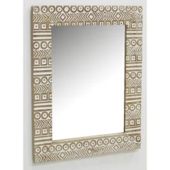 Aubry Gaspard Miroir Aztèque En Manguier Sculpté Et Blanchi. 9 Aubry Gaspard Miroir Aztèque En Manguier Sculpté Et Blanchi. -magasin Vente-unique miroir azteque en manguier sculpte et blanchi 13841850 38379734 1140x1140