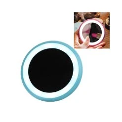Wewoo Miroir Bleu 1W 10 LEDs Multi-fonction Rechargeable Donut De Maquillage...