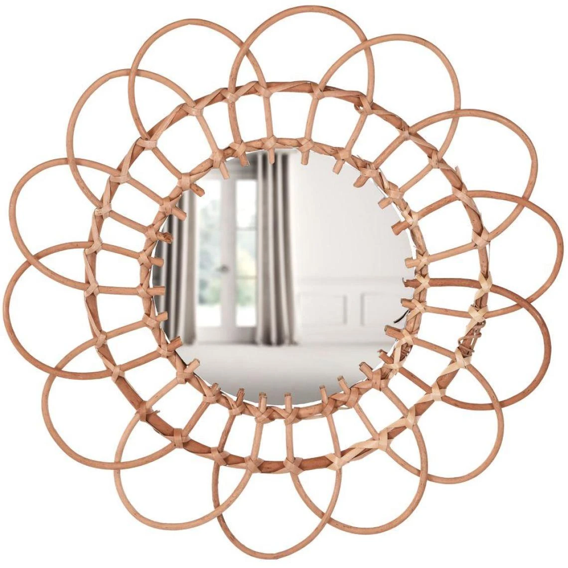 Other Miroir Boho Tressé En Osier Dans Un Cadre En Osier, Rond 49 Cm 3 Other Miroir Boho Tressé En Osier Dans Un Cadre En Osier, Rond 49 Cm